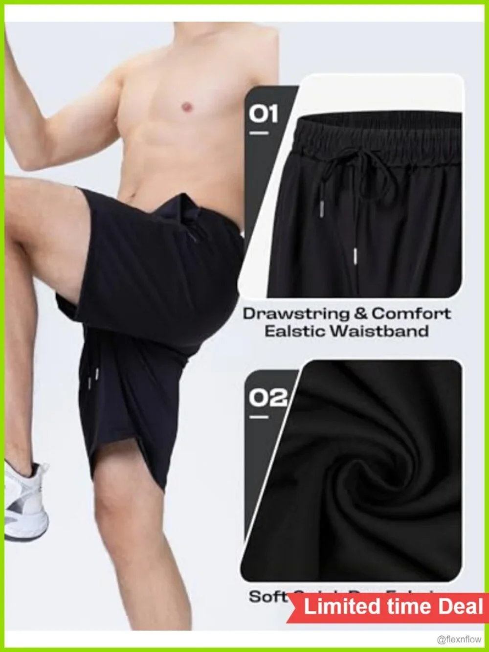 Men's Athletic Gym Shorts Quick Dry Running Basketball Shorts with Zipper